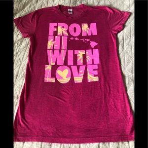 3/$20-Women’s Made in Hawaii Love Shirt